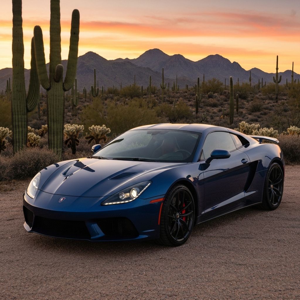 Freshly detailed car in Arizona